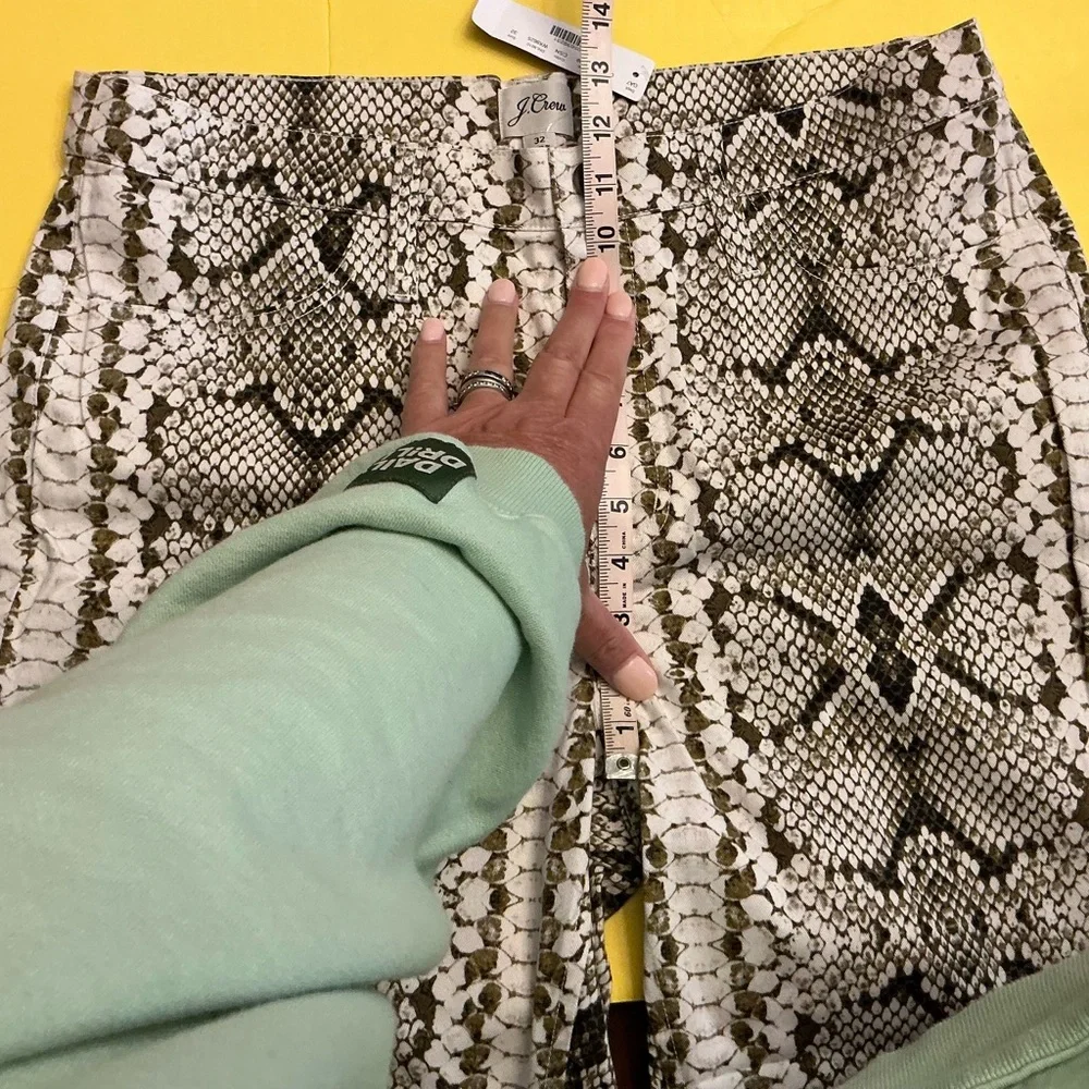 NWT J. Crew kick out crop pant in snakeskin sz 32 - Picture 7 of 9